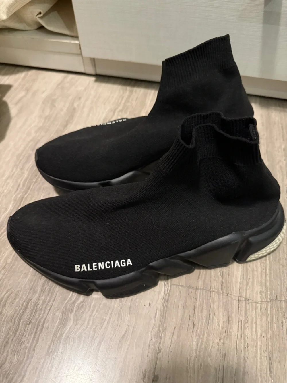 Balenciaga Black Sock Runner Sneakers - Picture 2 of 2
